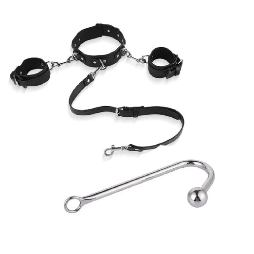 Anal Hooks Elegant Beaded 5334 with and Collar Cuffs Anal Hook 0919